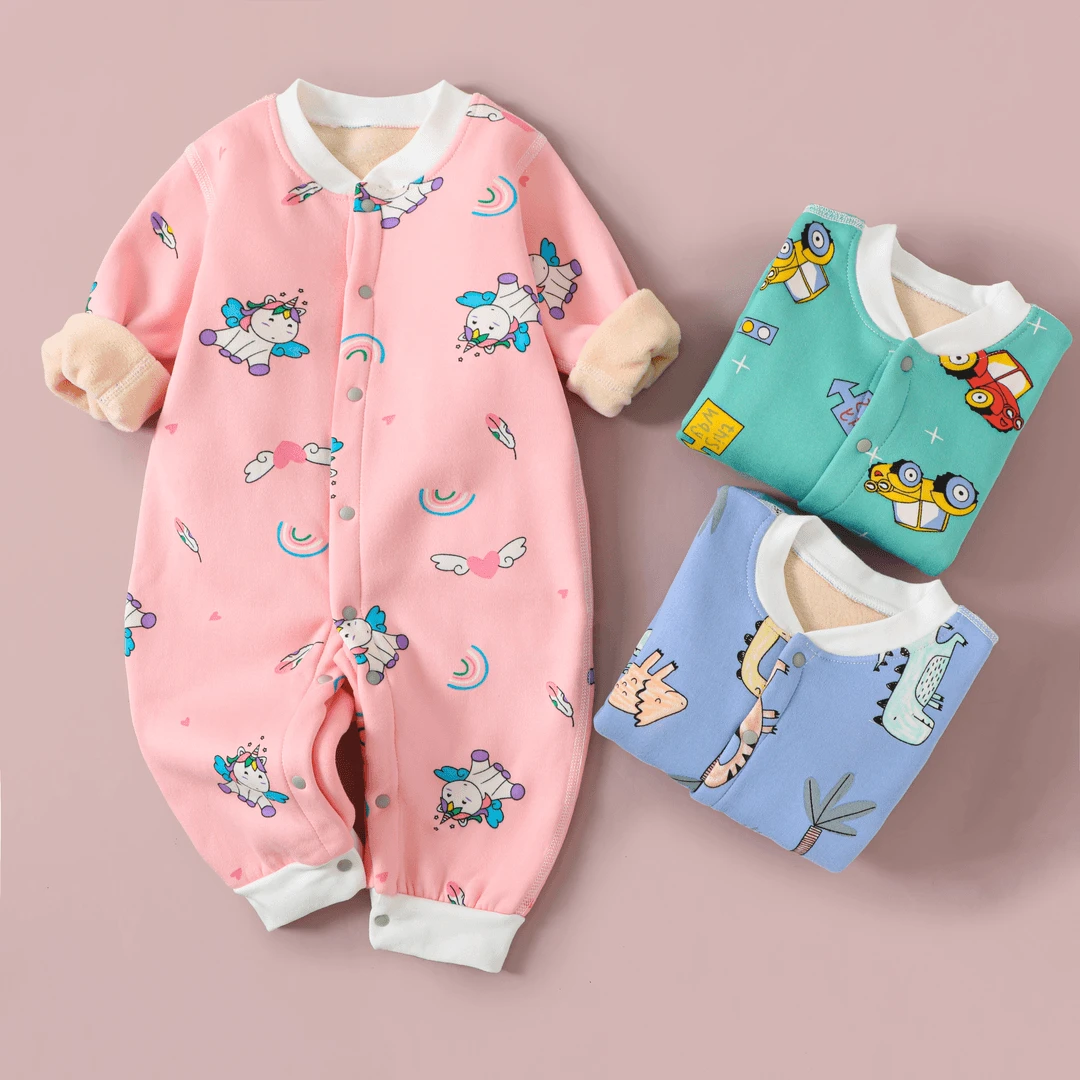 B15婴儿保暖 牛奶丝 保暖哈衣外穿