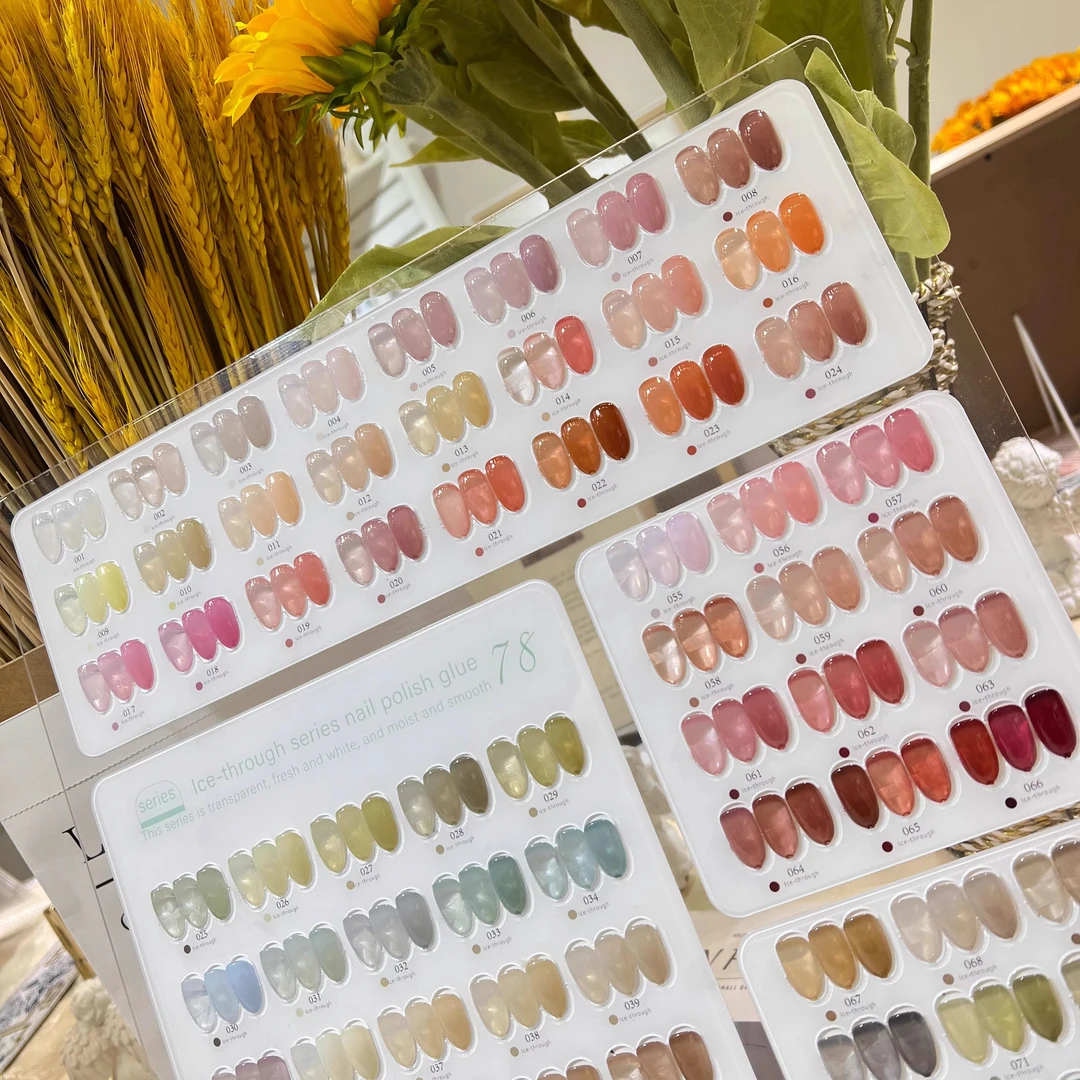 茗伊透色78色甲油胶2025春夏新款美甲店开业用纯植物持久冰透套装