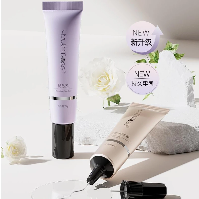 美甲粘钻胶免洗大力胶加稠二代指甲钻饰品粘钻胶牢固持久美甲店用