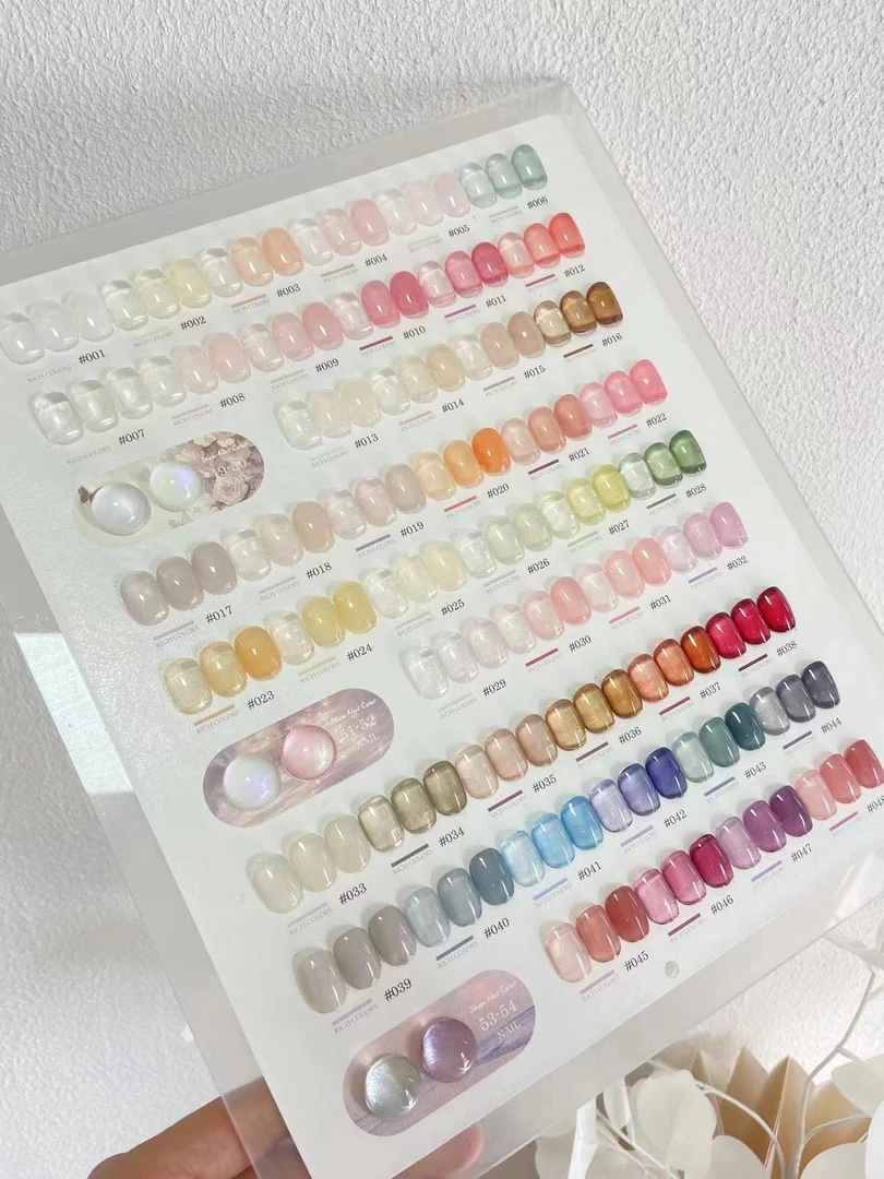 茗伊透色54色美甲甲油胶套装2025新款美甲店用小套纯植物持久冰透