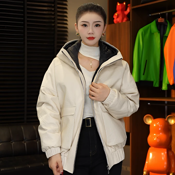 海宁男士真皮皮羽绒绵羊皮连帽时尚休闲百搭可拆卸皮羽绒外套2886