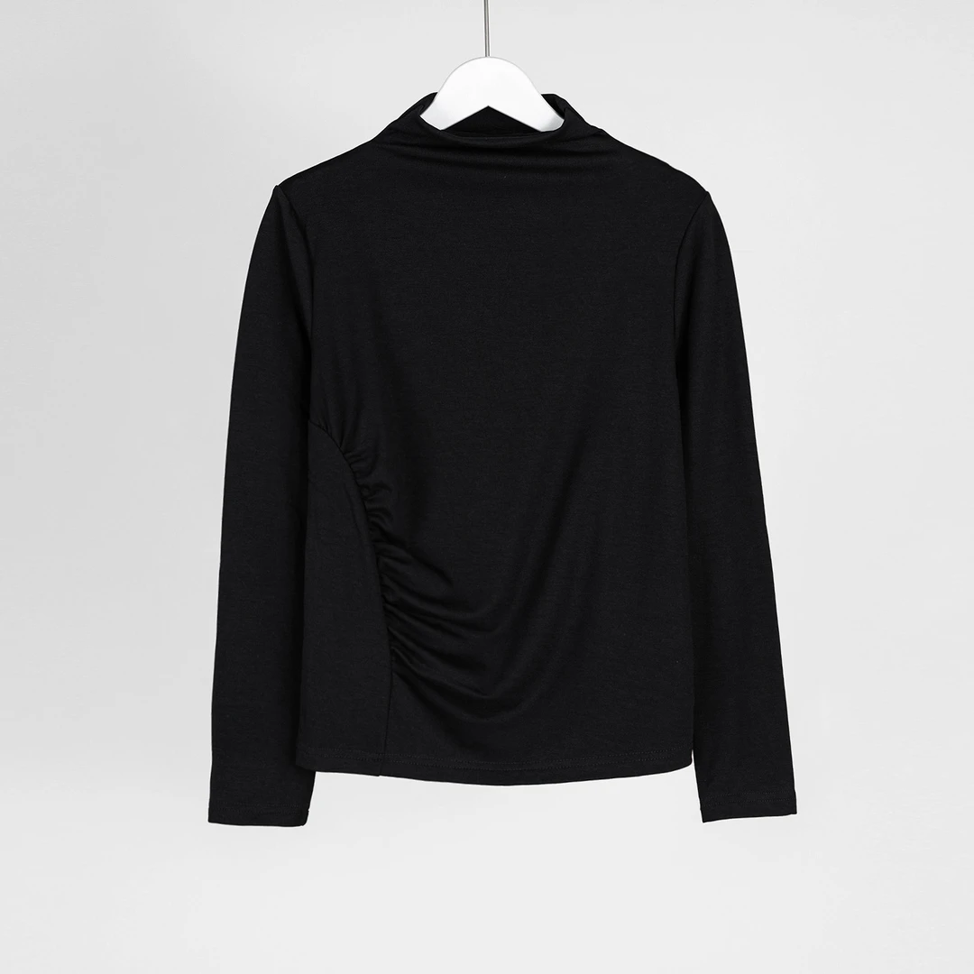 （几里与麻）时尚休闲气质文艺风打底T恤 衣长58 胸围90 084112