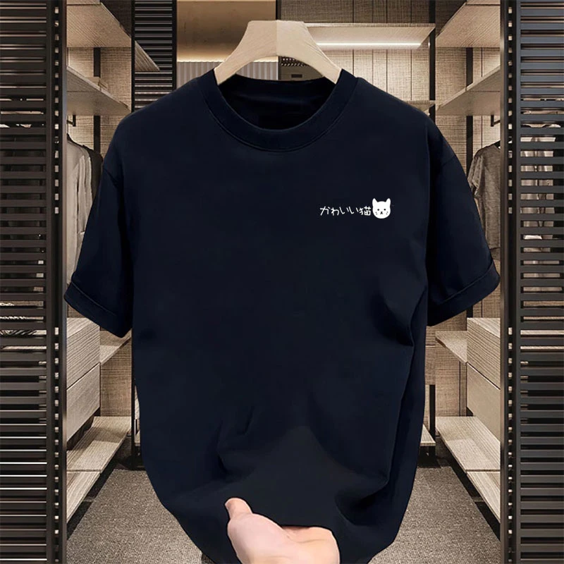 仓石一树潮牌黑色日系短袖t恤男2024夏季潮流ins宽松重磅情侣上衣