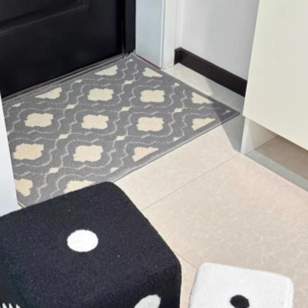 轻奢灰调 灯笼花 60*90 入户垫厨房垫满铺通用