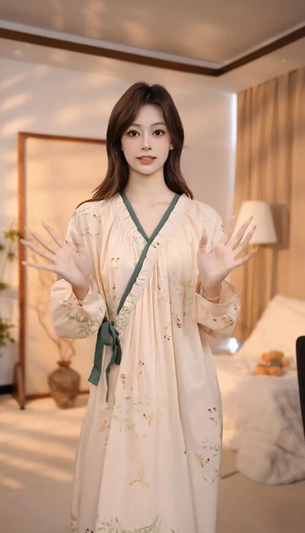 【山月睡袍】睡衣女睡袍气质宽松甜美大码碎花时尚休闲