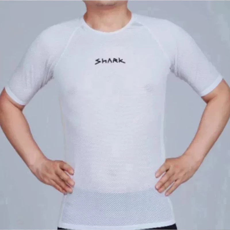 鲨鱼SHARK圆领透气短袖骑行服排汗衫
