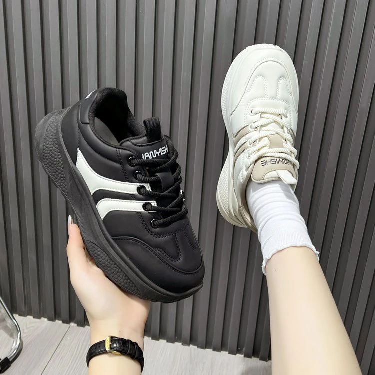 淘鞋馆2024新款真皮时尚百搭潮流轻便软底舒适潮流面包阿甘鞋