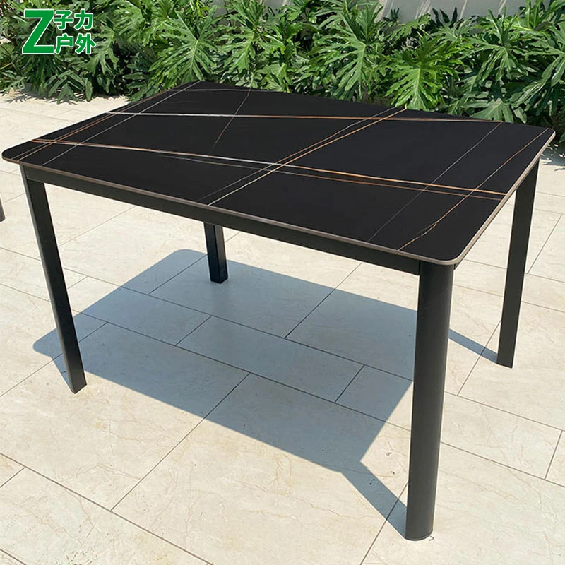 【子力品牌】户外岩板桌庭院露天阳台仿大理石桌室外休闲
