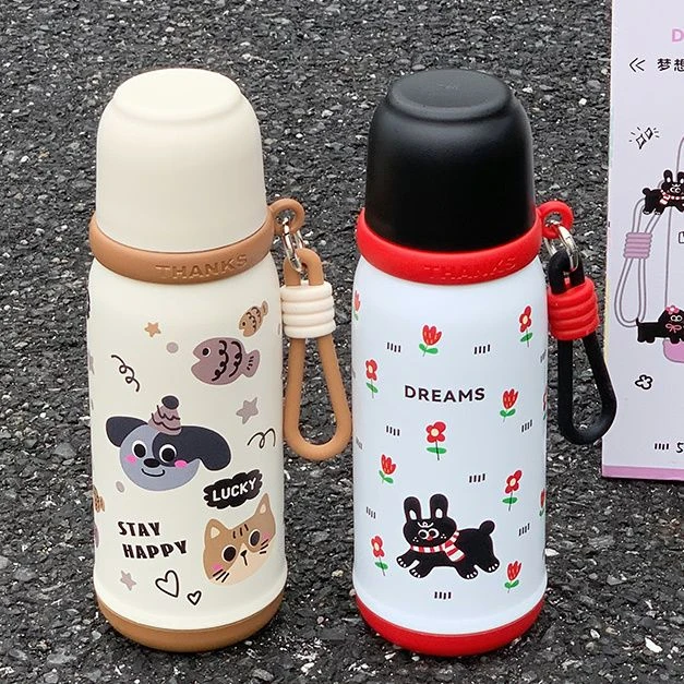 2024新款超萌保温杯316食品级不锈钢三合一冬季ins校园大容量水杯