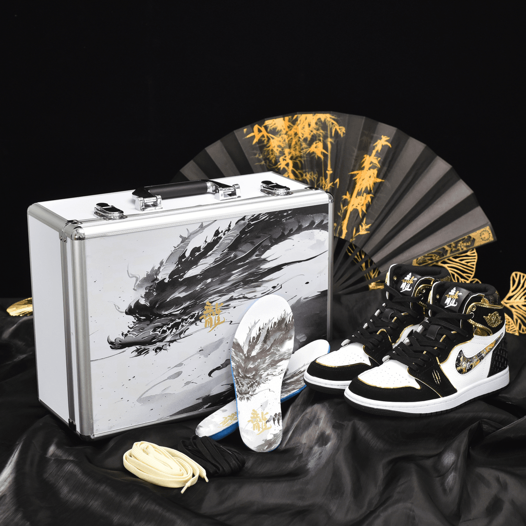 NIKE/耐克 AJ1龙年限定黑龙CNY龙鳞3D浮雕高帮篮球鞋【定制球鞋】