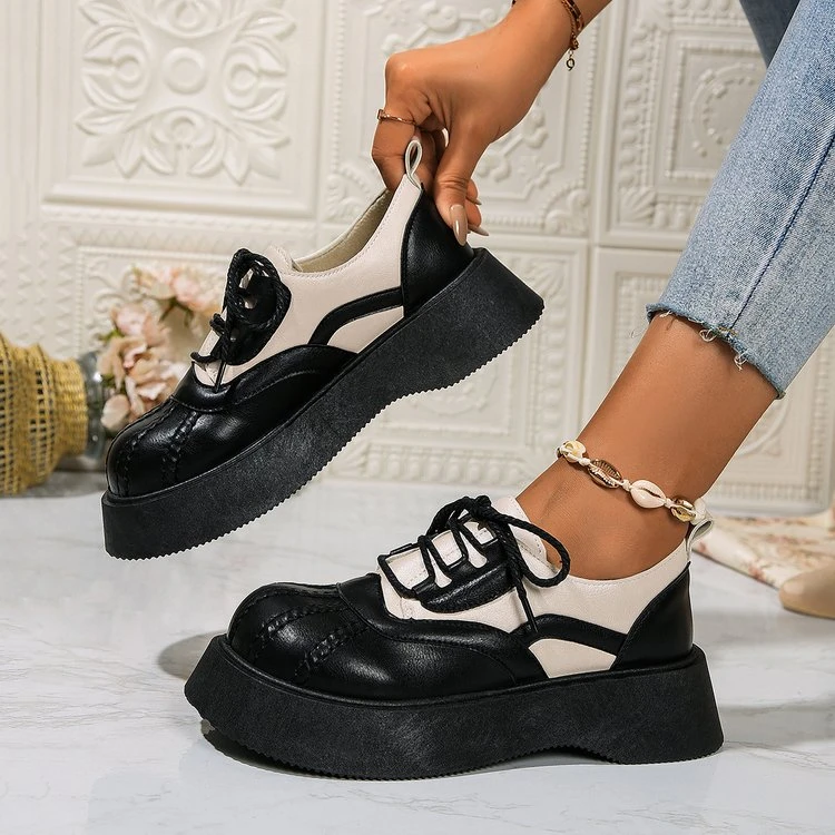 学院风黑色鞋女2024年秋季新款厚底玛丽珍鞋日系英伦风单鞋女