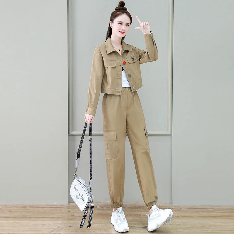 工装套装早秋2025新款女装时尚气质小个子职业洋气秋春秋装两件套