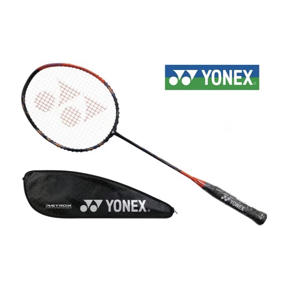YONEX/尤尼克斯天斧77PRO/TOUR/PLAY进攻型全碳素羽毛球拍深橙色