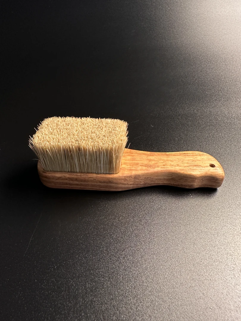 花梨木迷你超密文玩黄猪鬃刷包浆上色