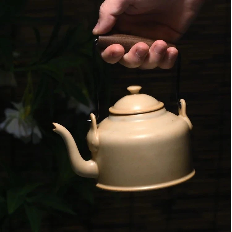 砂铫壶 潮州老式煮茶壶 煮茶器电陶壶 500毫升 提梁壶手工烧水