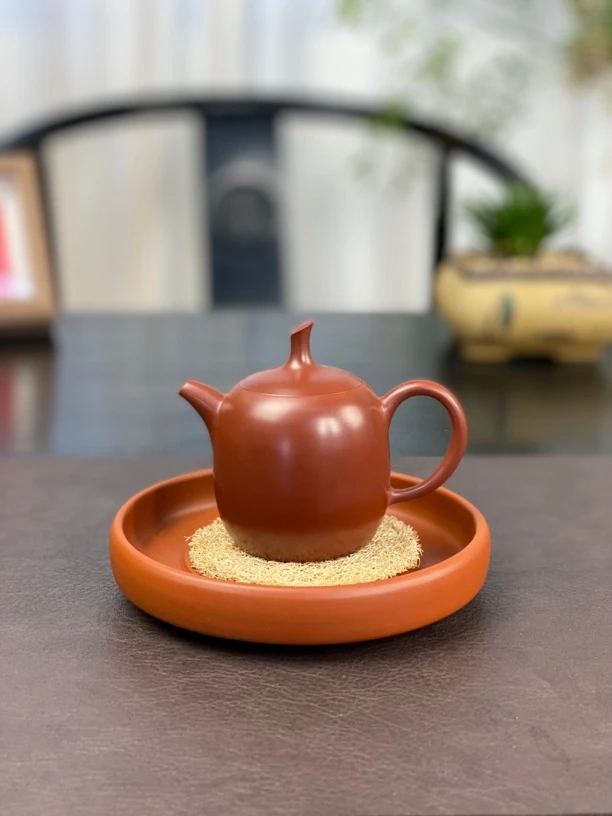 一帆壶全手工水平壶潮州手拉壶朱泥壶小品壶潮汕功夫茶具纯手工