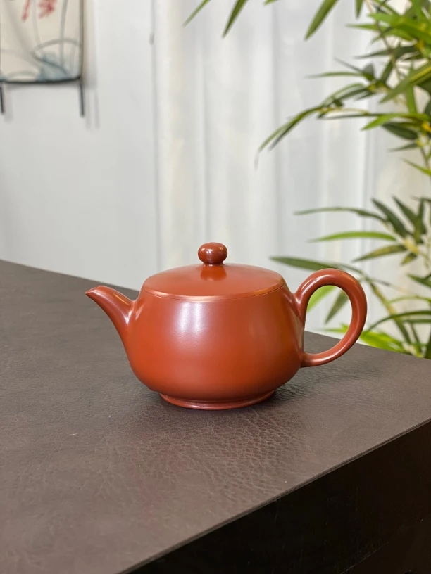 红泥汉瓦壶 全手工潮州壶朱泥小品大口实用壶功夫茶具手制