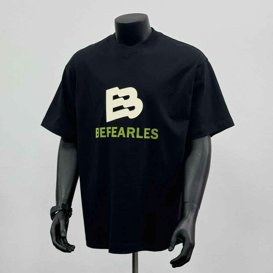 潮流高街纯棉字母印花T恤夏季潮牌男士美式新款百搭圆领上衣12