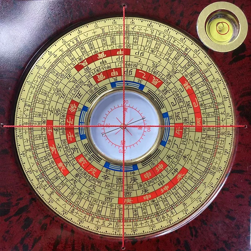 山龙头崇道堂3寸三合铜面罗盘指南针高精度随身携带专业罗经仪