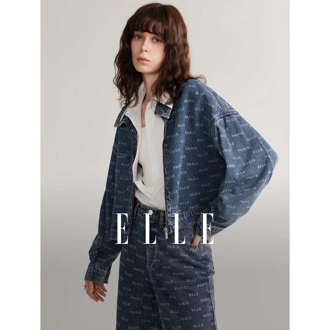 ELLE长袖上衣女外套2024夏季新款风感波粒时尚休闲小众EF48524