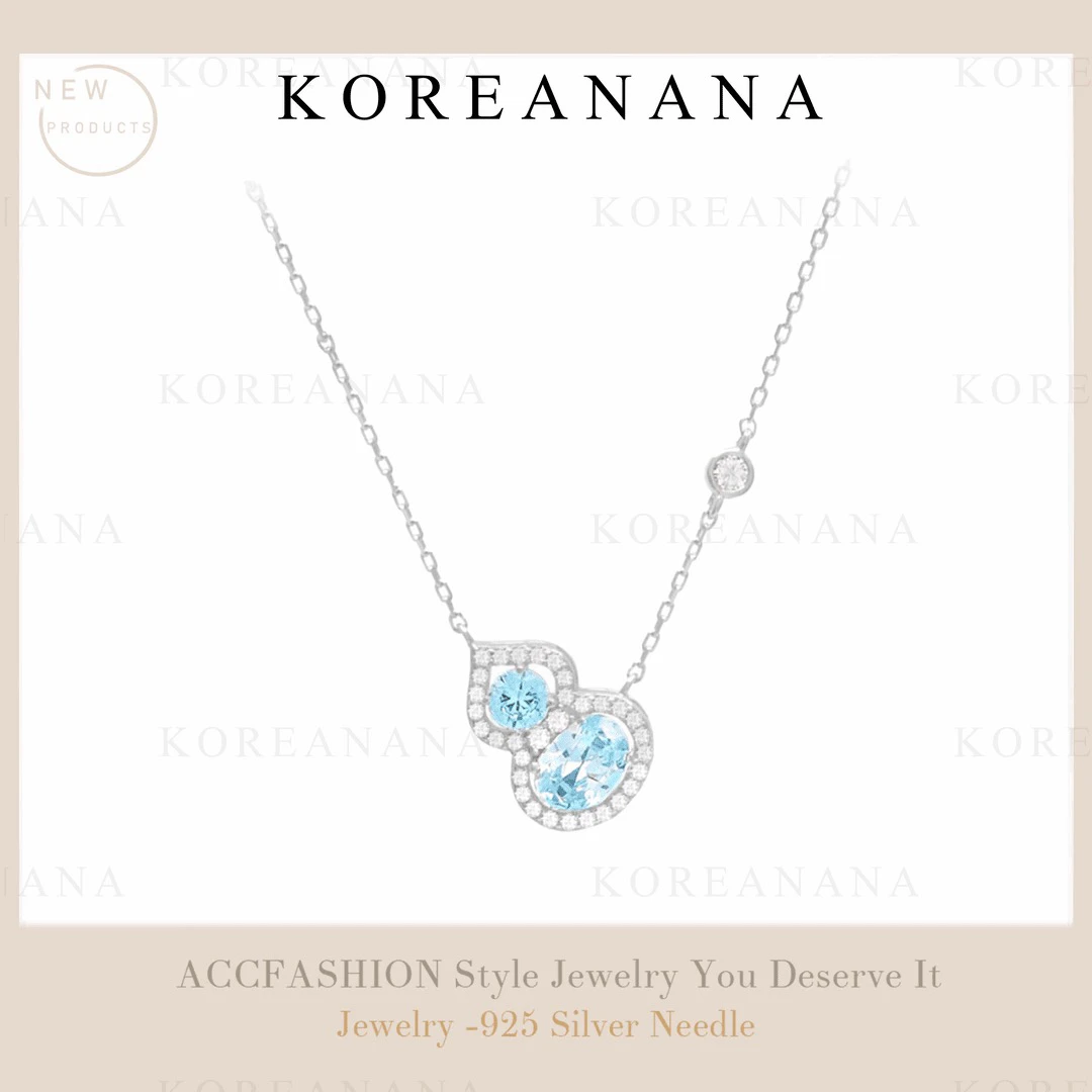 坠链均925银合成锆石  镀K金 轻奢个性闪亮锆石时尚精致项链E222