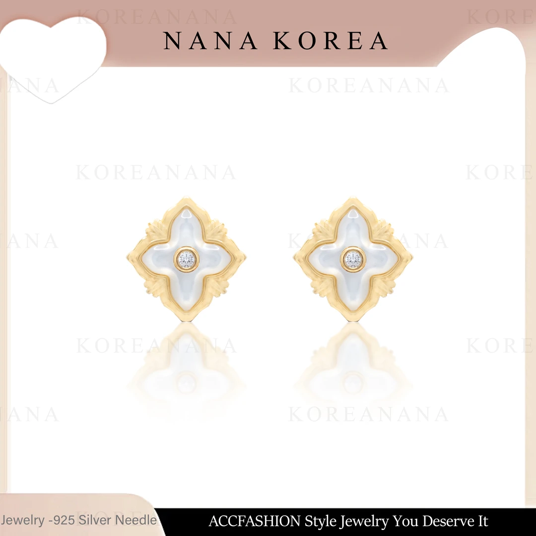 铜合金耳饰 轻奢精致简约锆石耳钉A211