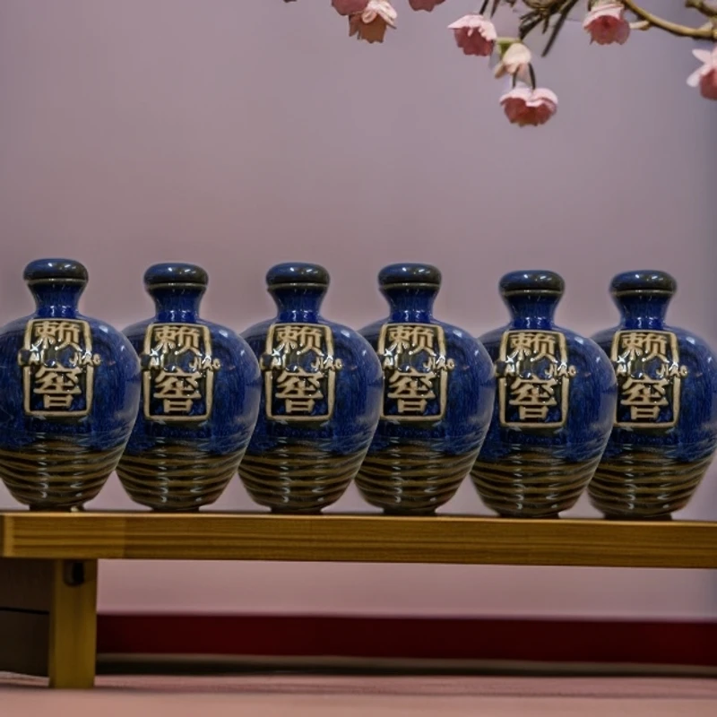 赖窖【小蓝坛】6坛装浓香型口粮酒柔和纯粮白酒52度白酒52度