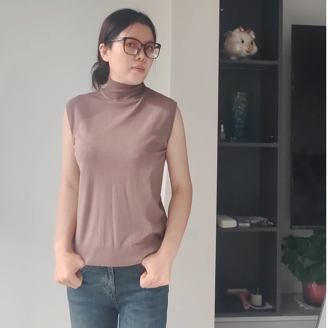 打底半高领背心内搭时尚百搭纯色保暖