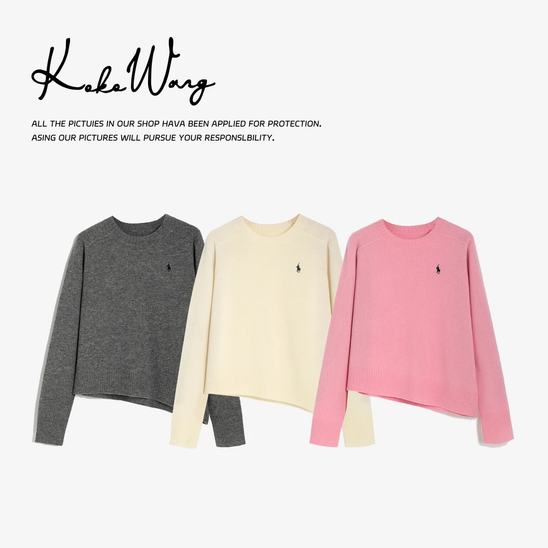 KOKO WANG100%羊毛简约高级针织套头羊毛衫544224J16Z41