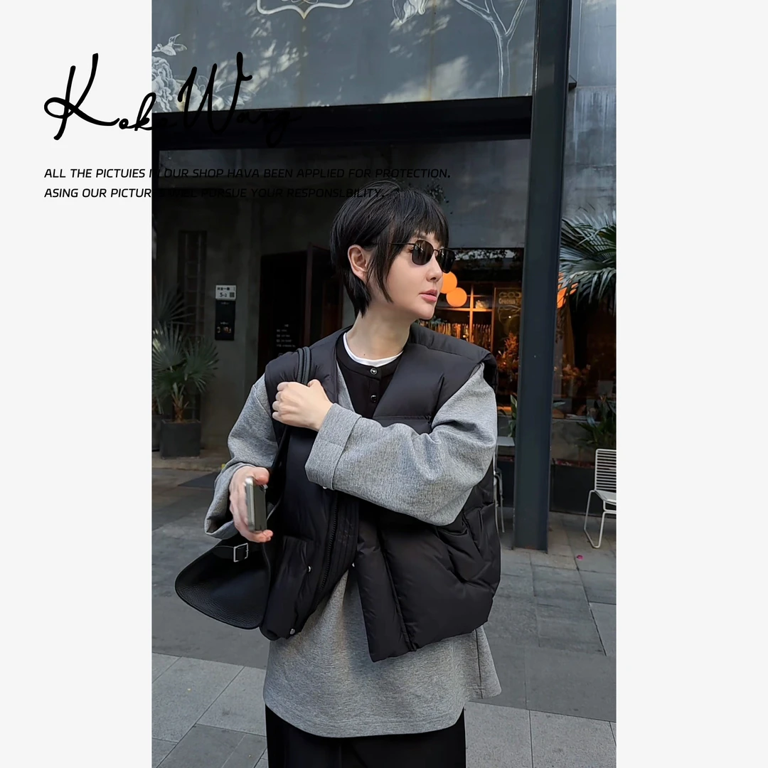 KOKO WANG秋冬时尚拼接假三件打底衫百搭叠穿长袖T恤545264K07T44