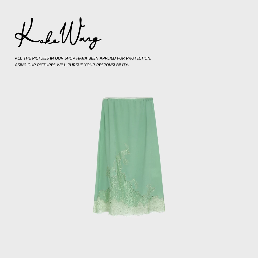 KOKO WNAG早春新款100桑蚕丝高级减龄显瘦百搭半身裙541534L06Q41