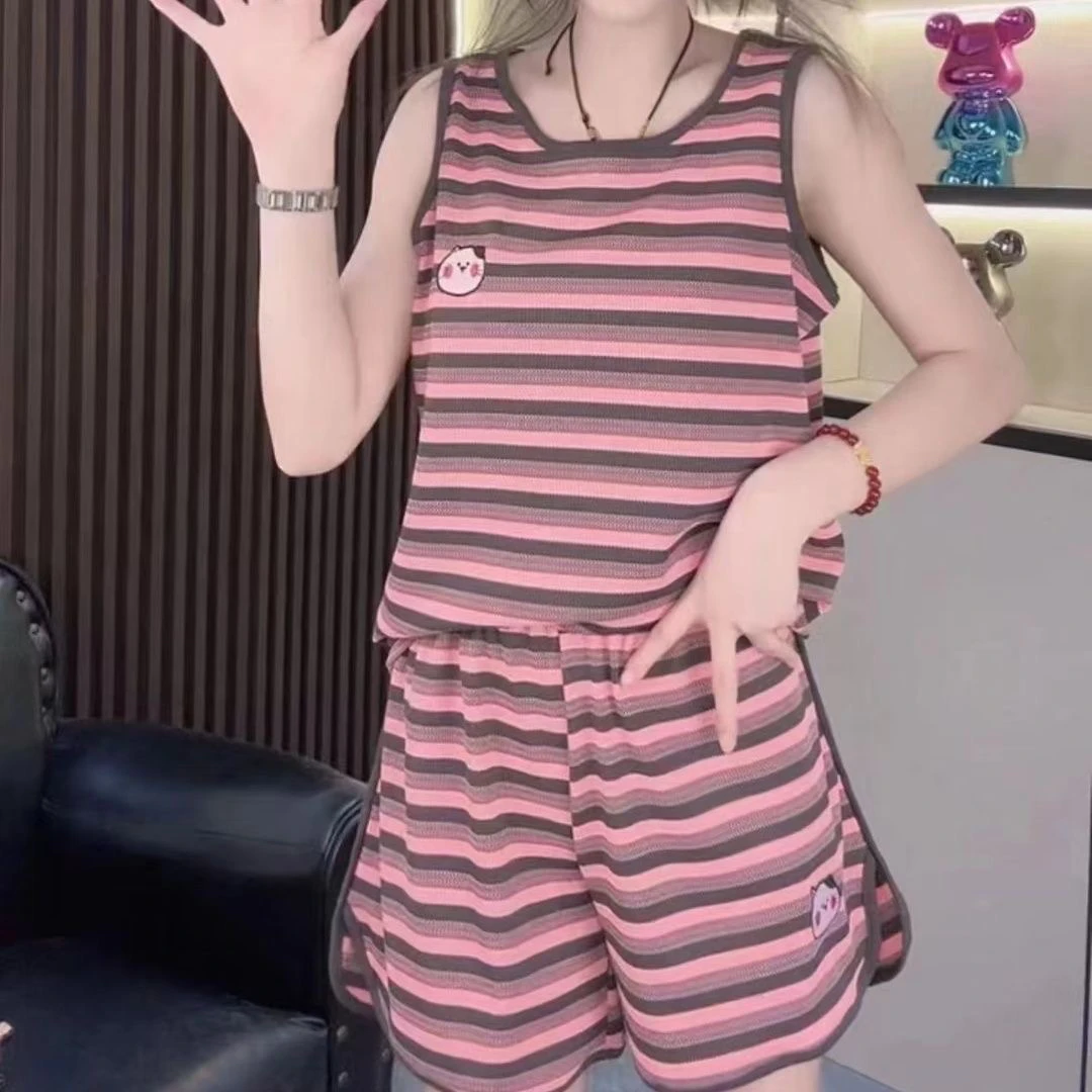 861款女款洋气舒服百搭时尚潮流可家居可外穿女款短裤套装