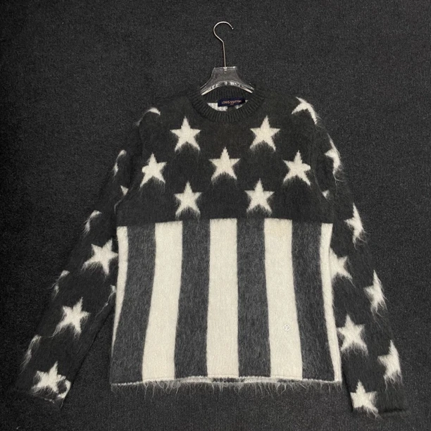 Louis Vuitton/星星条纹圆领长袖毛衣/轻微使用/M码针织