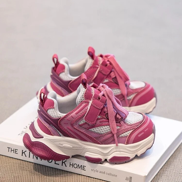 女童运动鞋2024春秋新款儿童透气百搭老爹鞋男童轻便中大童跑步鞋