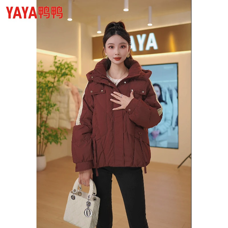 YAYA/鸭鸭2024新款时尚百搭秋冬泡芙白鸭绒羽绒服YE4B604255L