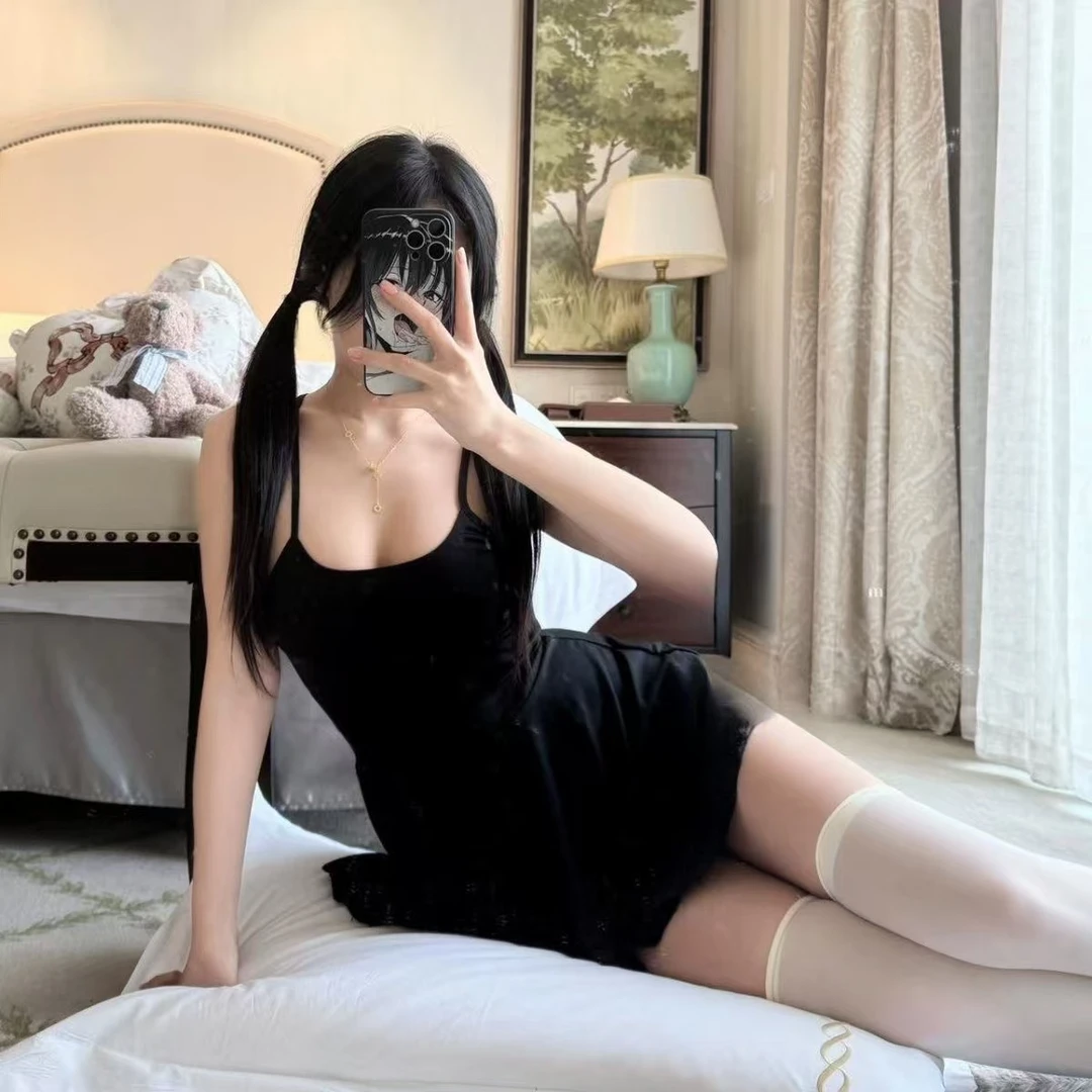 大码冰丝吊带蕾丝薄款睡衣家居服装可爱ins