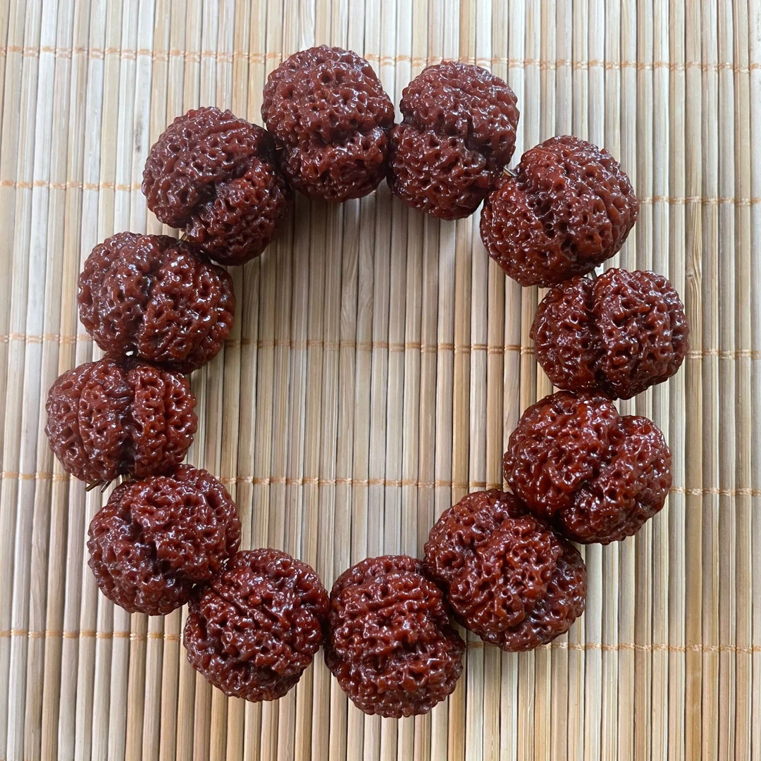 2.0-2.1尼泊尔大金刚菩提玉化包浆手串单圈金刚手串