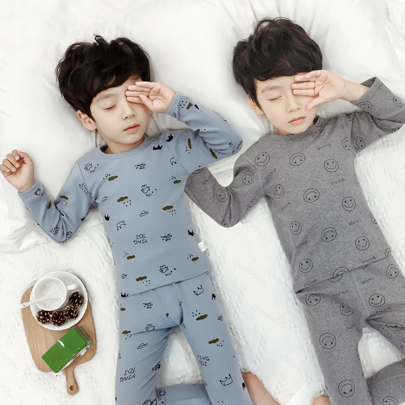 男童纯棉秋衣秋裤大童保暖内衣套装男孩全棉毛衫春秋2024新款睡衣