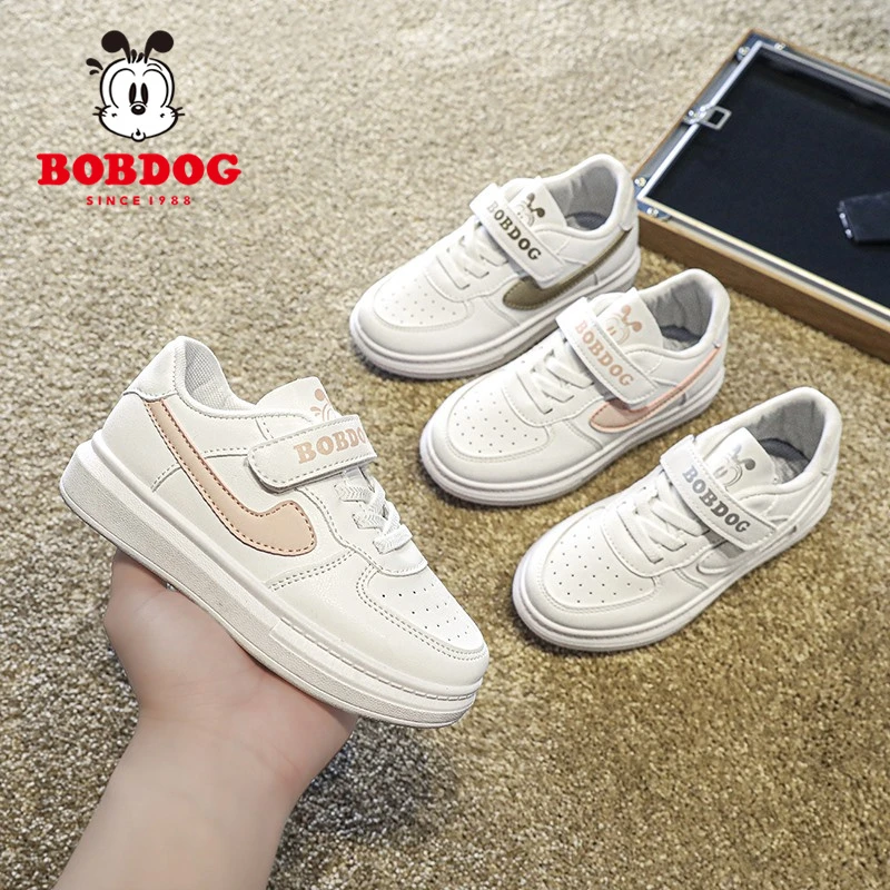 巴布豆童鞋新款指定小白鞋白色运动鞋校园学生板鞋女童宝宝休闲鞋
