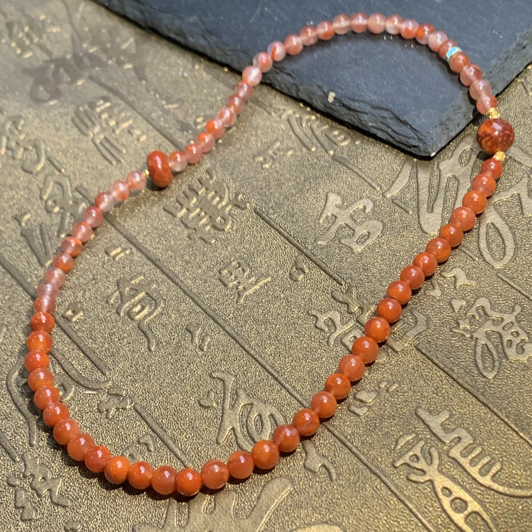 【大猫珠宝】s925南红双圈  KT24062602