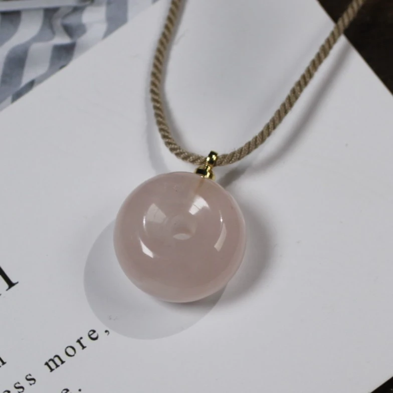 【大猫珠宝】粉晶带绳平安扣多样性发货 JYDM23121822发其一