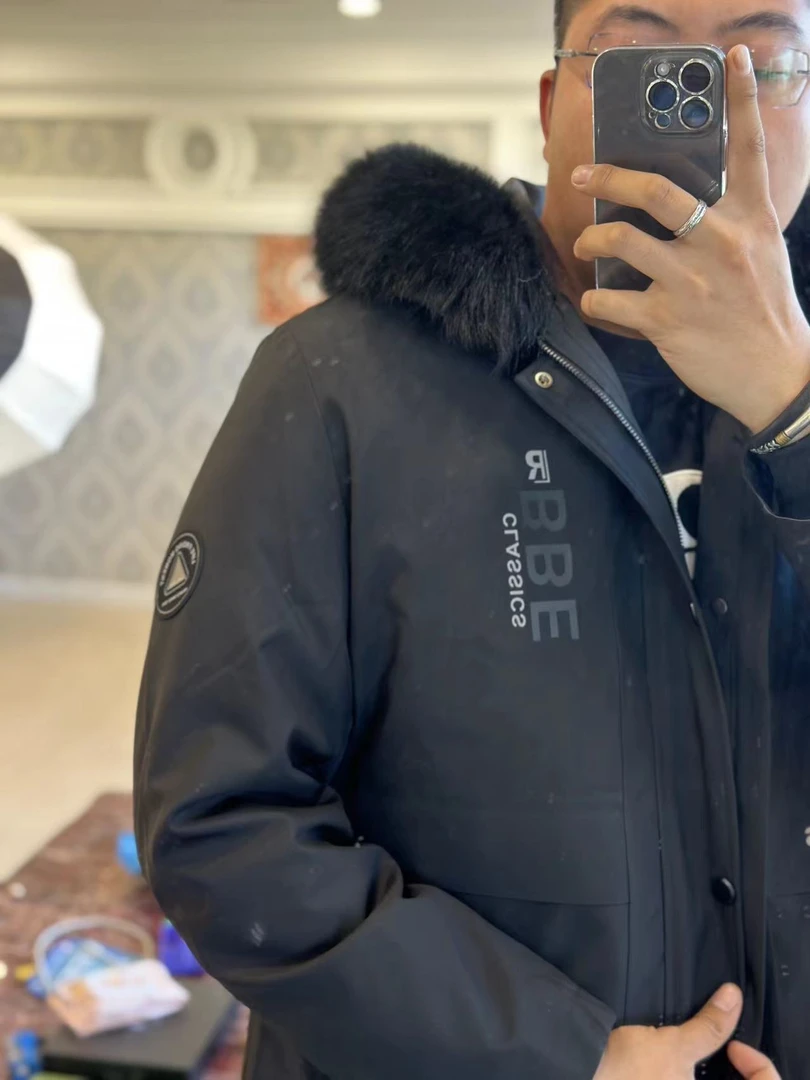 貂内胆男士商务派克长款