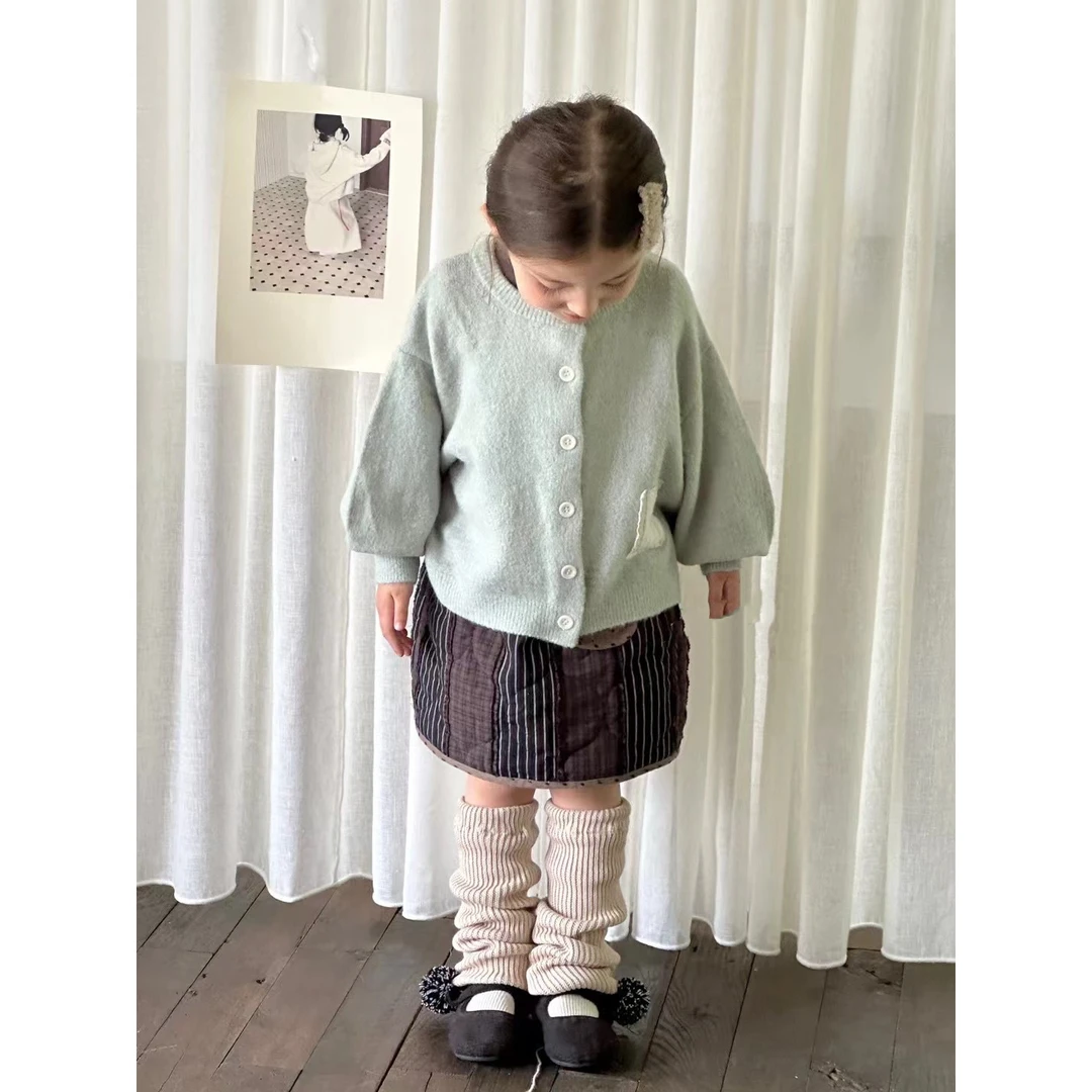 九子-【年货福利】韩国设计师款儿童开衫CO2970+短裙CO2871