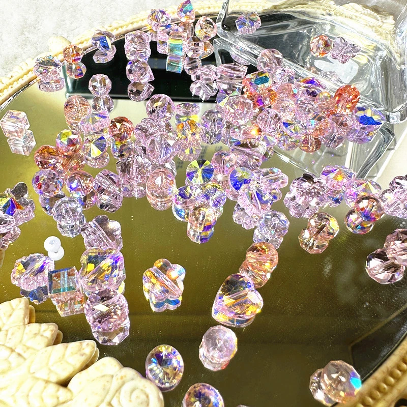 卡6扁晶5A晶晶创意DIY手串琉璃人造水晶配件