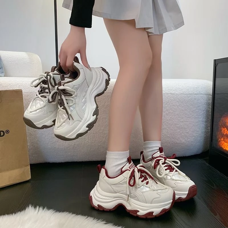 老爹鞋女增高2024秋冬新款小个子增高百搭休闲运动鞋轻便防水