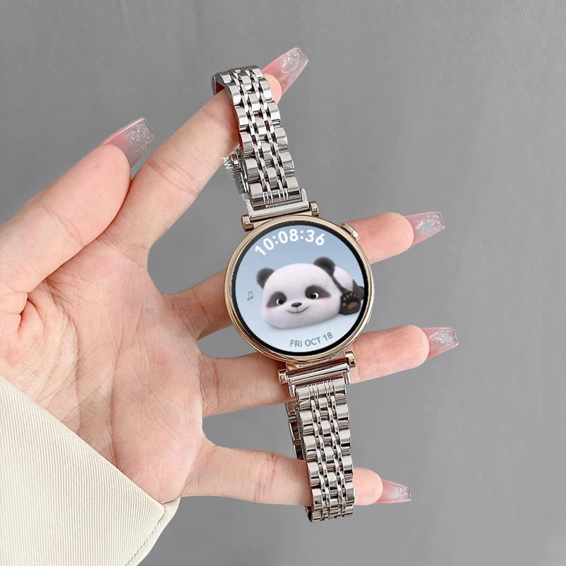 AW适用华为GT5/GT4手表金属表带女GT3/GT2女款wacth3/4不锈钢腕带