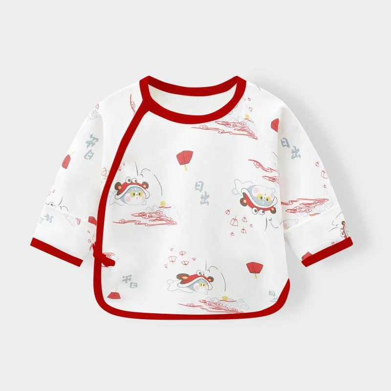 新生儿衣服初生儿半背衣纯棉无骨初生和尚服秋衣满月服宝宝上衣