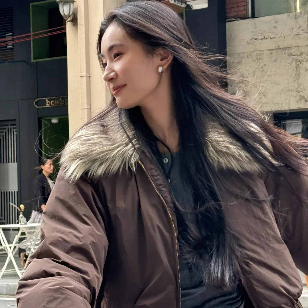 【逸语2024专场】in choose u笑笑家冬季90白鸭绒毛领羽绒外套85561