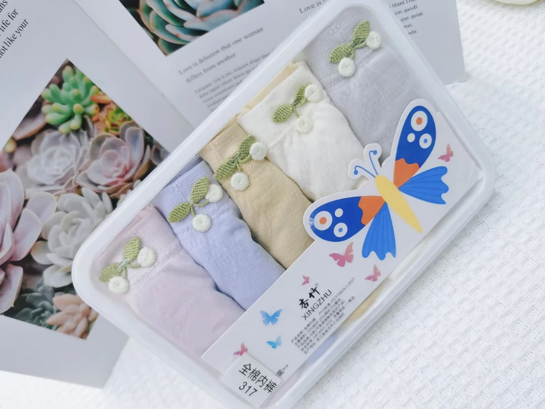 5条盒装女士无缝亲肤内裤