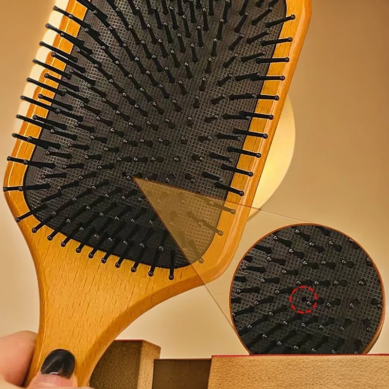 气垫按摩梳子木质气囊